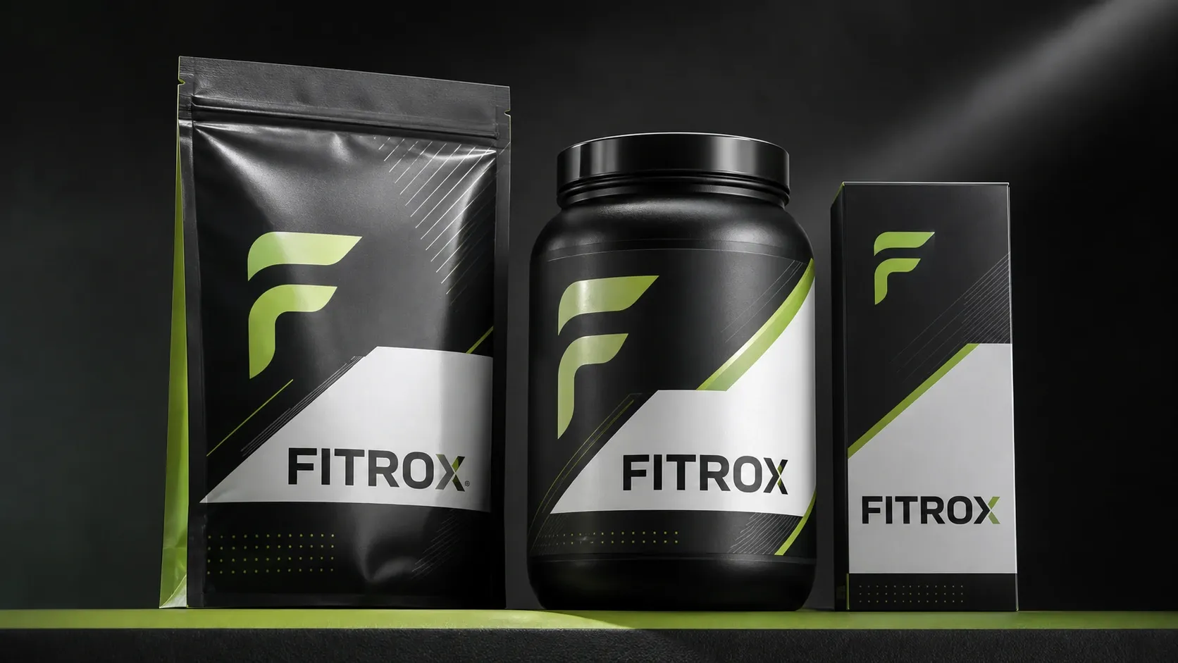 Fitrox sports nutrition packaging family