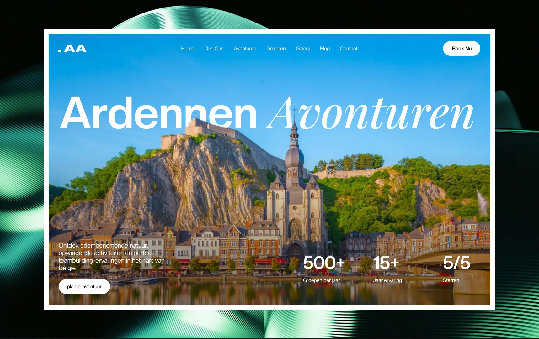 Ardennen Actief outdoor activities landing page