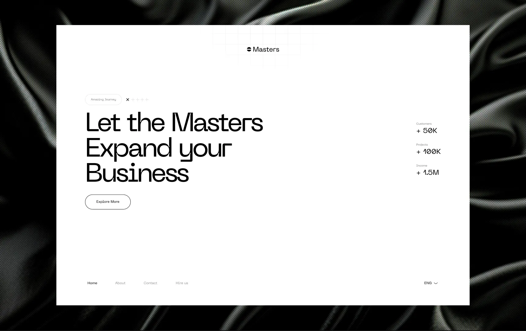 Masters business growth landing page