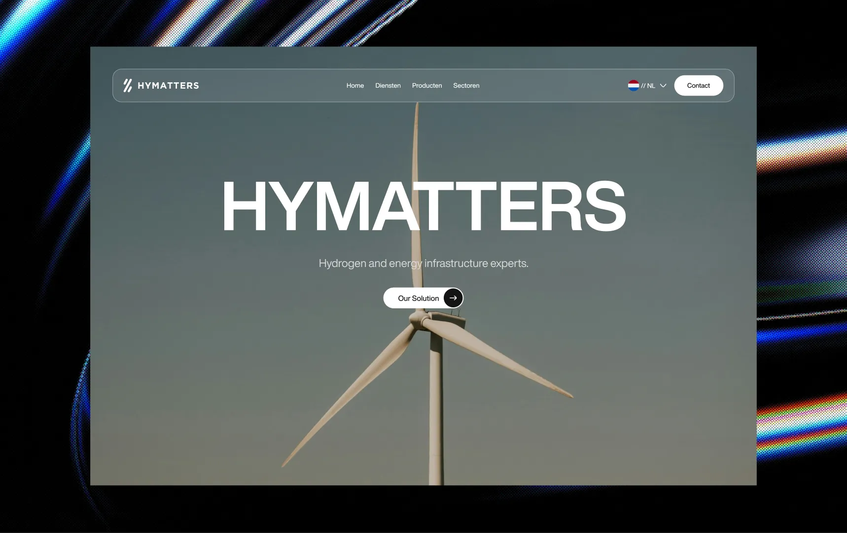 Hymatters hydrogen and energy infrastructure landing page