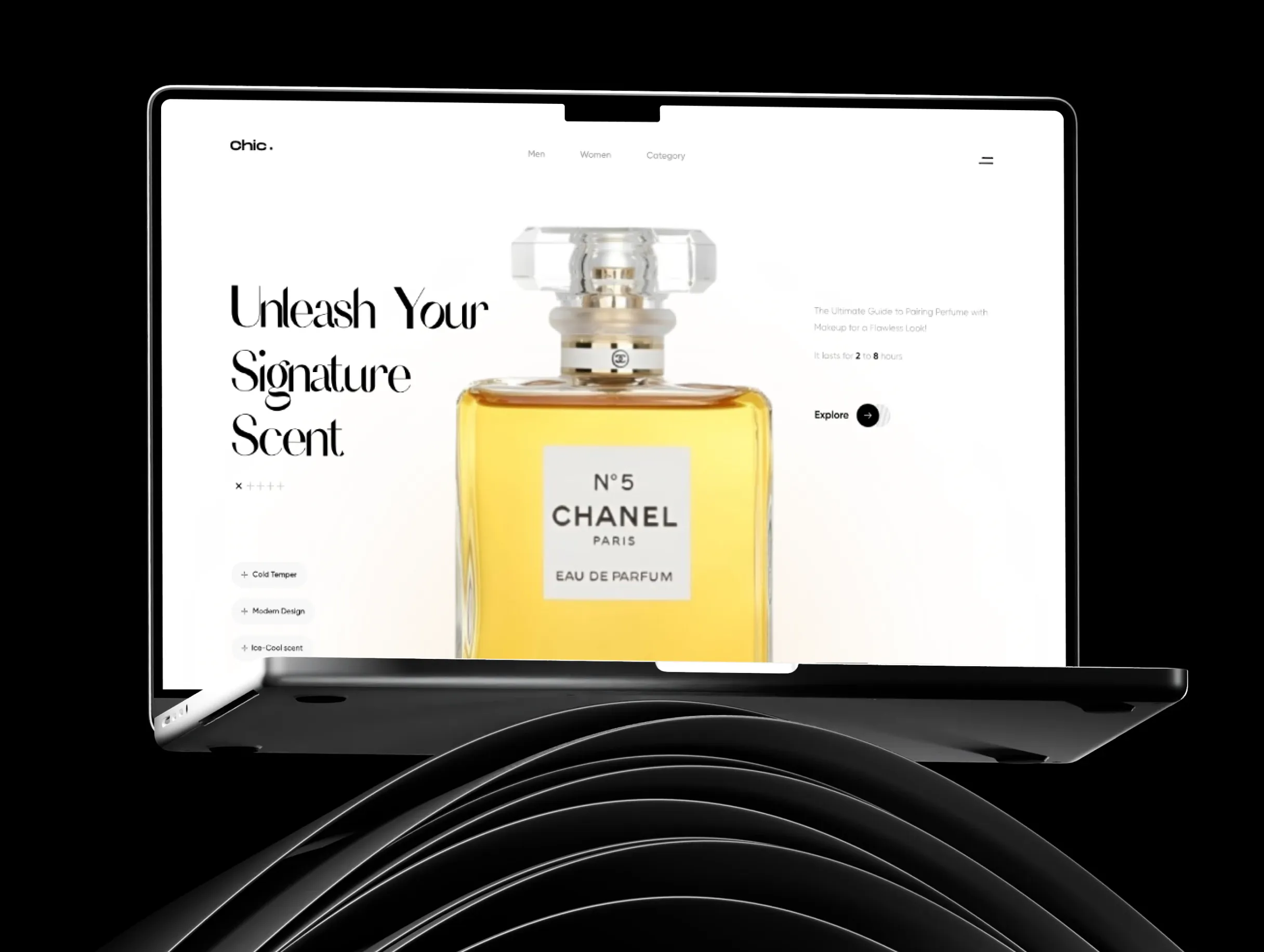 Chic interface mockup