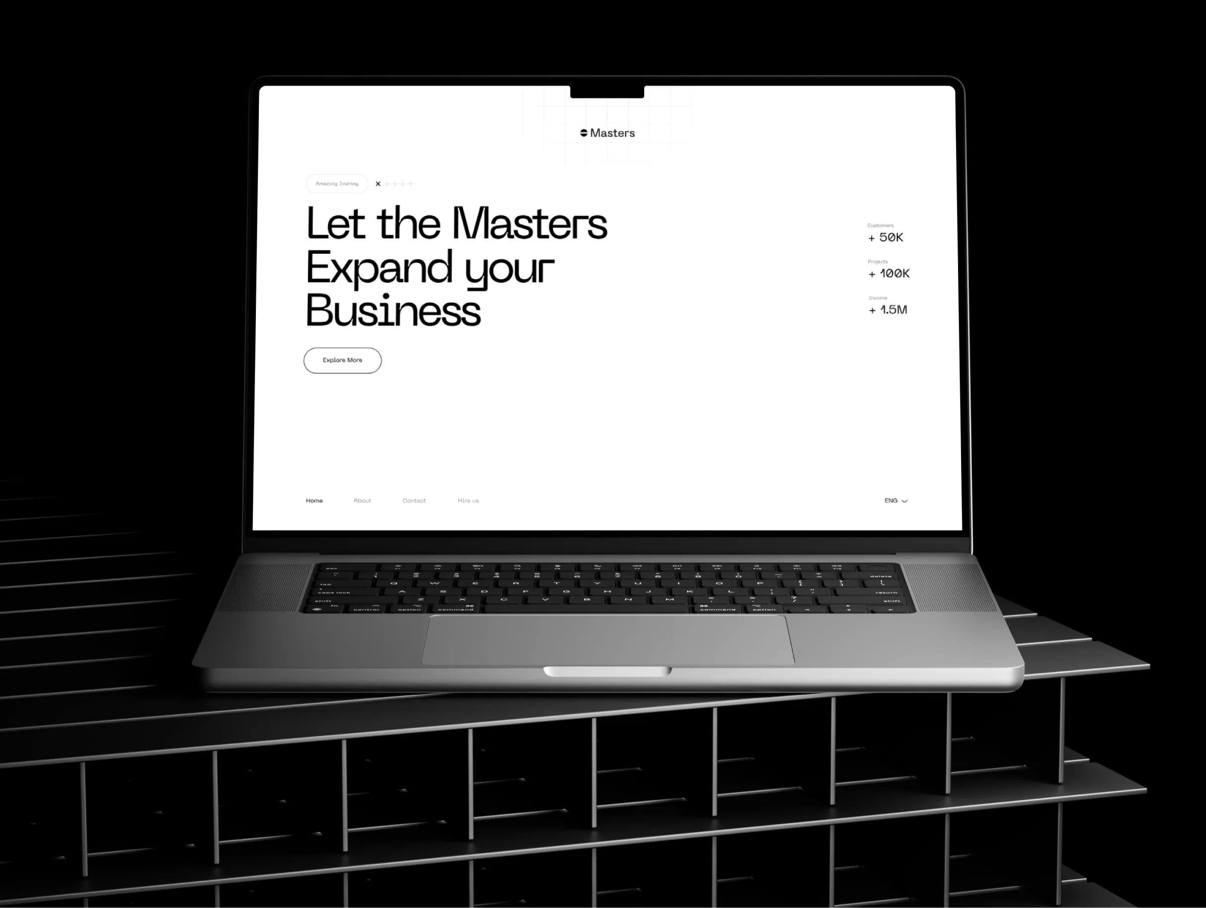 Masters interface mockup