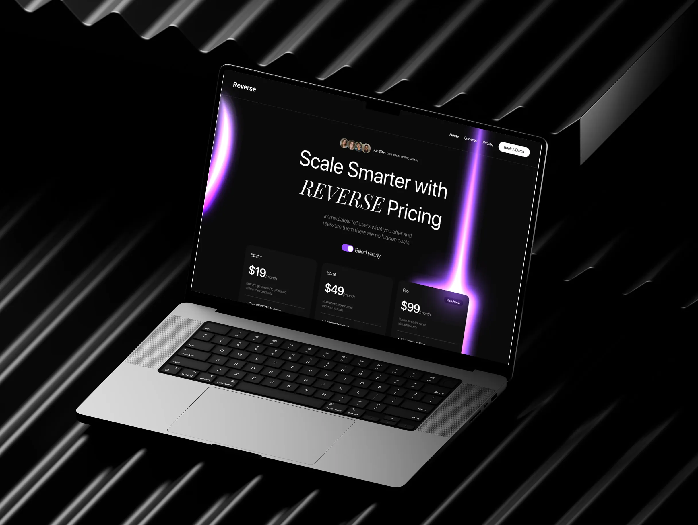Reverse interface mockup